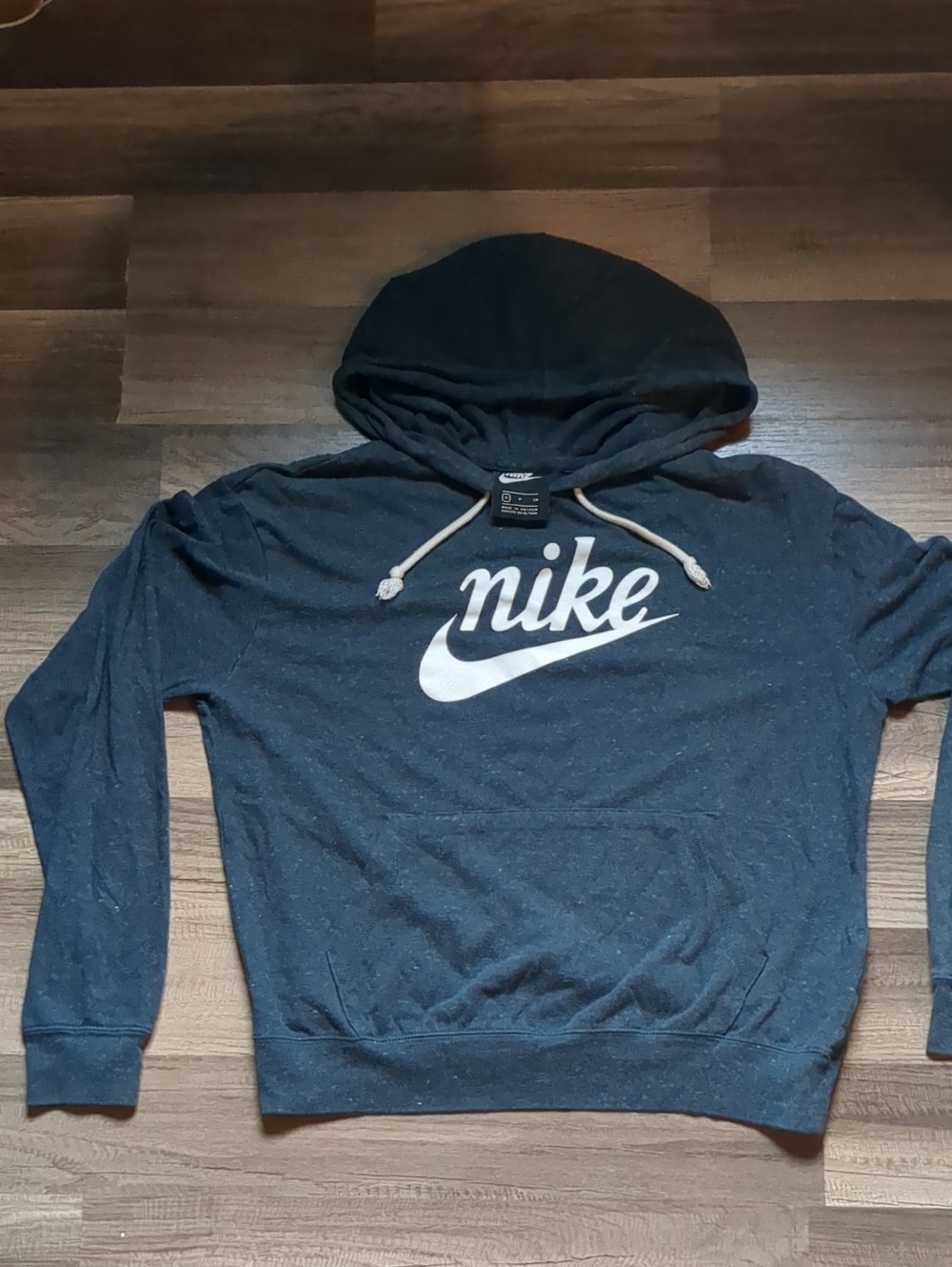 Nike Dark Blue Pullover Hoodie with White Swoosh